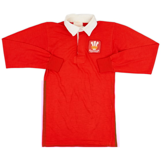 1980s Wales Rugby Polo L/S Shirt - 9/10 - (S)