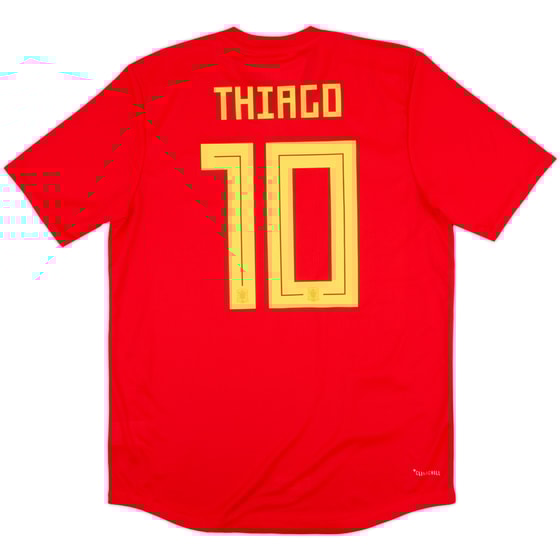 2018-19 Spain Authentic Home Shirt Thiago #10 (L)