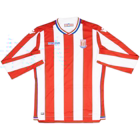 2017-18 Stoke City Home L/S Shirt - 10/10 - (XL.Boys)