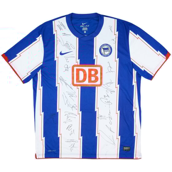 2010-11 Hertha Berlin Signed Home Shirt - 8/10 - (XL)