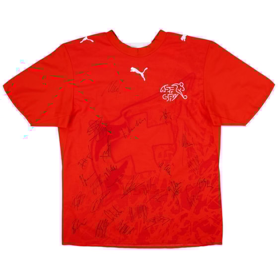 2006-08 Switzerland Signed Home Shirt - 8/10 - (XL)
