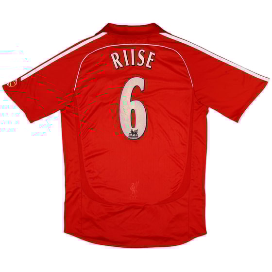 2006-08 Liverpool Signed Home Shirt Riise #6 - 7/10 - (M)