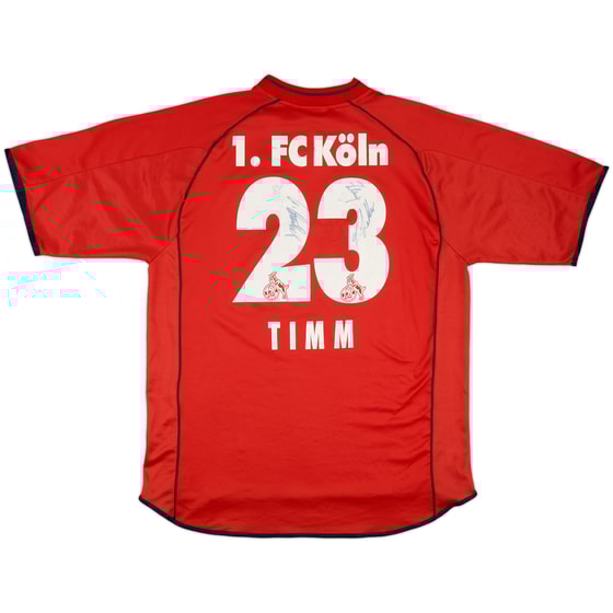 2001-02 FC Koln Signed Home Shirt Timm #23 - 7/10 - (XL)