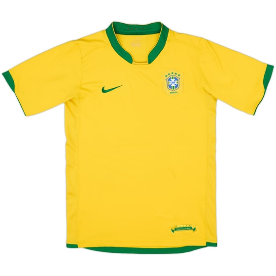 2006-08 Brazil Signed Home Shirt - 8/10 - (XL.Boys)