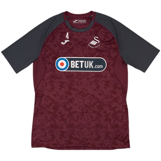 2018-19 Swansea Player Issue Joma Training Shirt #4 - 6/10 - (L)
