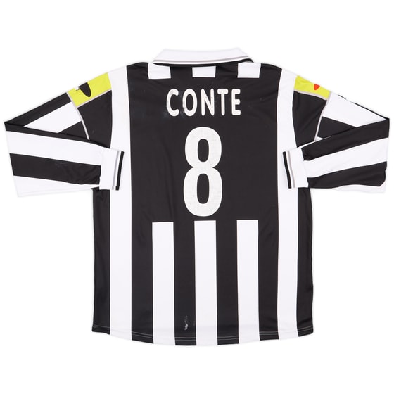 2000-01 Juventus Match Issue Home L/S Shirt Conte #8