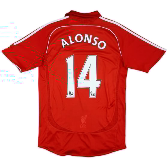 2006-08 Liverpool Home Shirt Alonso #14 - 8/10 - (S)