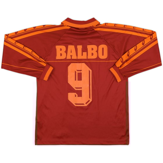 1995-96 Roma Basic Home L/S Shirt Balbo #9 - 8/10 - (S)