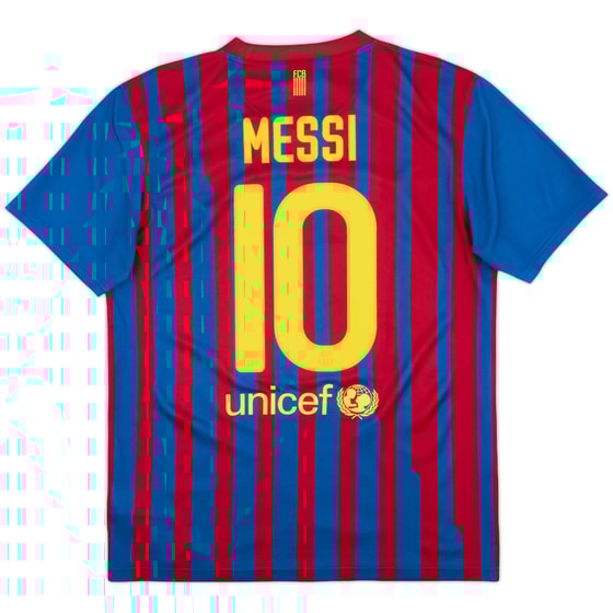 2011-12 Barcelona Basic Home Shirt Messi #10 - 8/10 - (M)