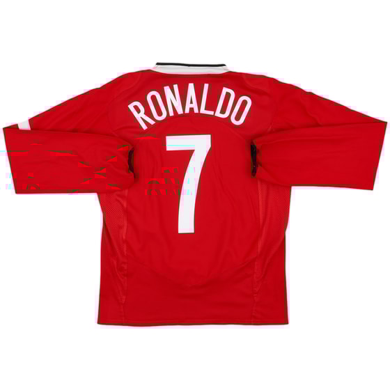 2004-06 Manchester United Home L/S Shirt Ronaldo #7 - 7/10 - (M)