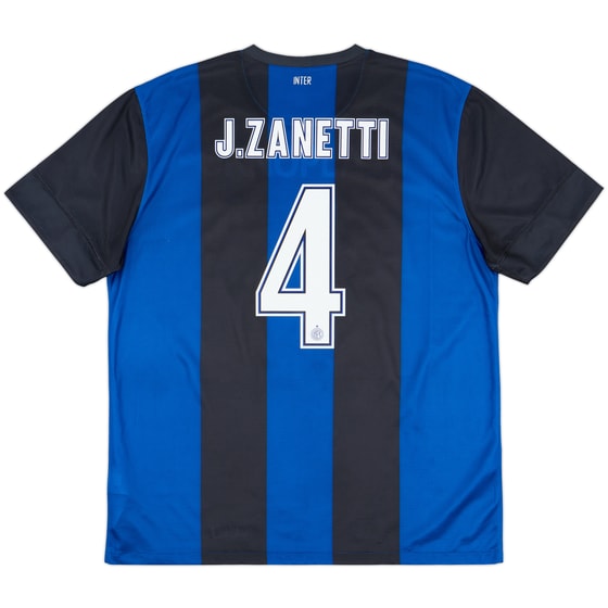 2012-13 Inter Milan Home Shirt J. Zanetti #4 - 7/10 - (XL)