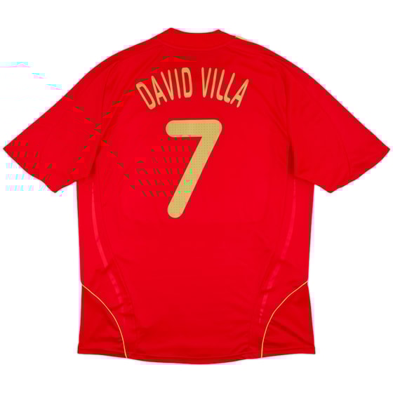 2007-09 Spain Home Shirt David Villa #7 - 9/10 - (XL)