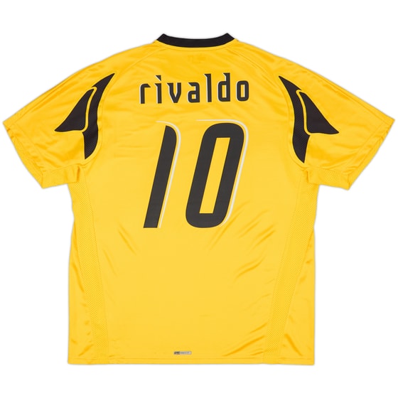 2007-08 AEK Athens Home Shirt Rivaldo #10 - 8/10 - (XXL)