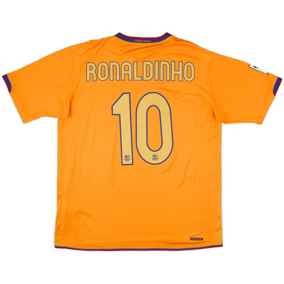 2006-08 Barcelona Away Shirt Ronaldinho #10 - 5/10 - (L)