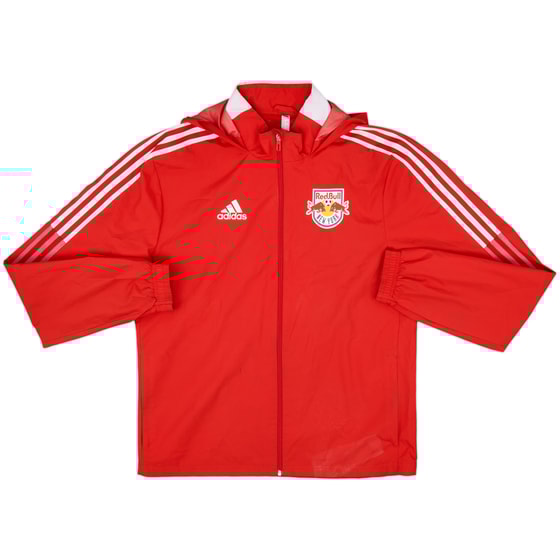 2020-21 New York Red Bulls adidas Hooded Rain Jacket - 8/10 - (M)