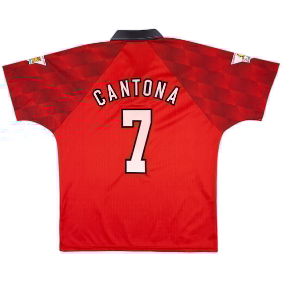 1996-98 Manchester United Home Shirt Cantona #7 - 8/10 - (L)