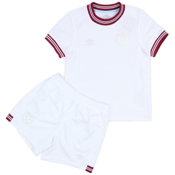2023-24 West Ham Away Shirt & Shorts Kit (Little Kids)