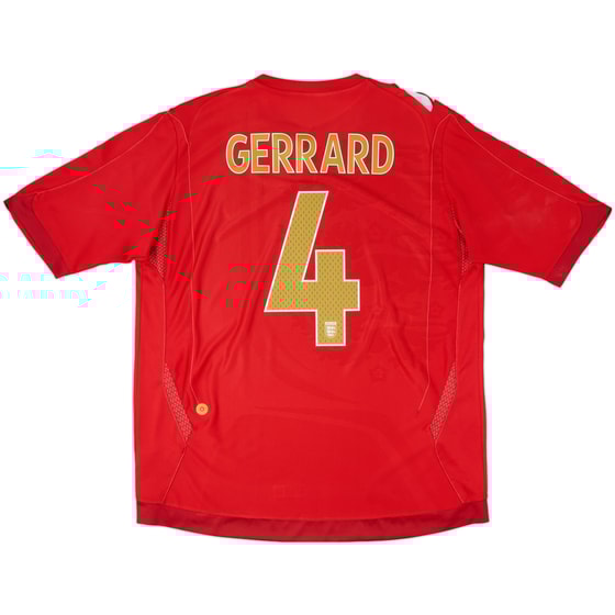 2006-08 England Away Shirt Gerrard #4 - 5/10 - (XL)
