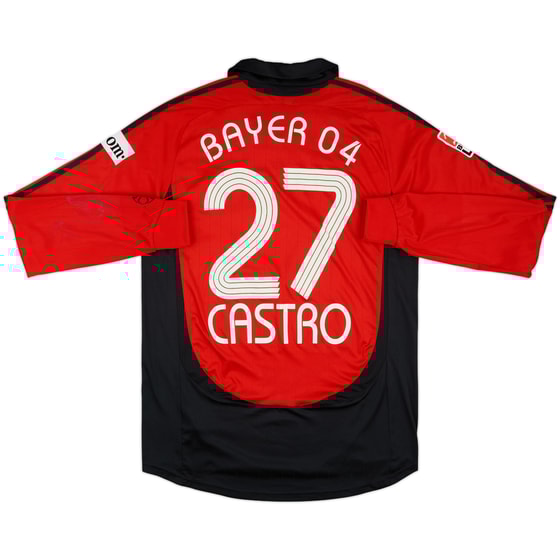2006-07 Bayer Leverkusen Home L/S Shirt Castro #27 - 6/10 - (L)