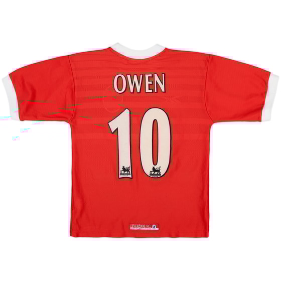 1998-00 Liverpool Home Shirt Owen #10 - 8/10 - (XL.Boys)