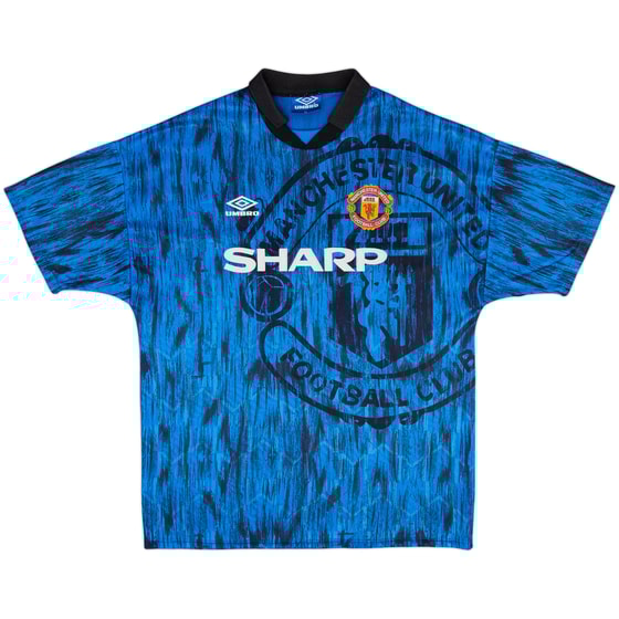1992-93 Manchester United Away Shirt - 8/10 - (XL)