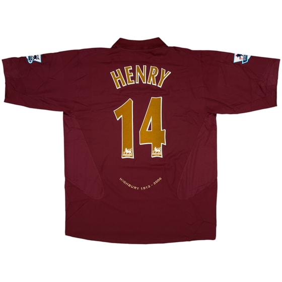 2005-06 Arsenal Home Shirt Henry #14 (XXL)