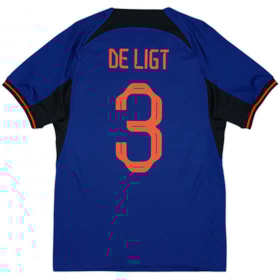 2022-23 Netherlands Away Shirt De Ligt #3 - 9/10 - (S)