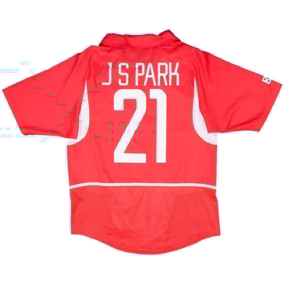 2002-03 South Korea Home Shirt J S Park #21 - 8/10 - (M)