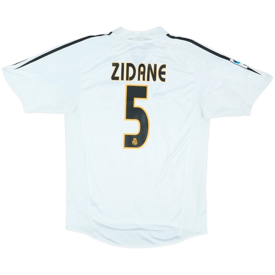 2004-05 Real Madrid Home Shirt Zidane #5 - 8/10 - (M)