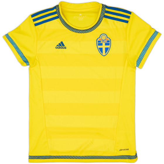 2015-17 Sweden Home Shirt - 9/10 - (Women's XS)