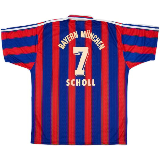 1995-97 Bayern Munich Home Shirt Scholl #7 - 6/10 - (XL)