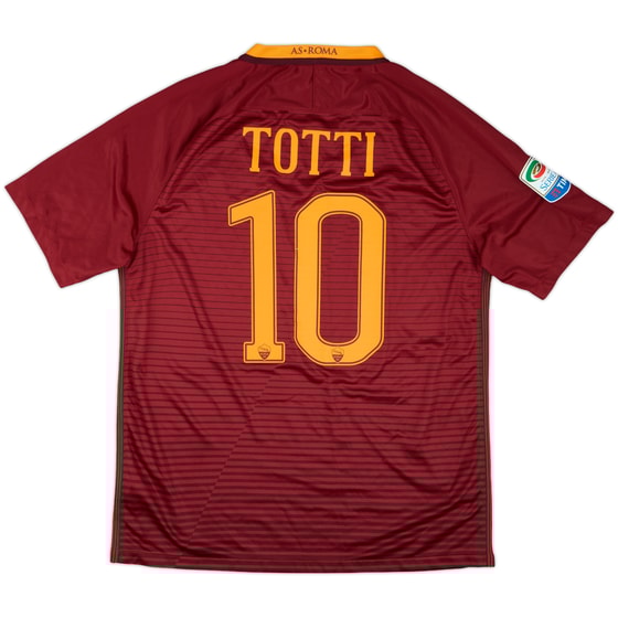 2016-17 Roma Home Shirt Totti #10 - 5/10 - (M)
