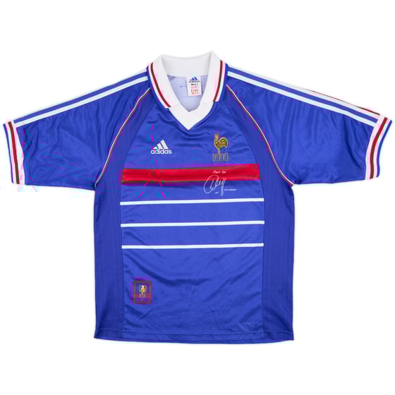 1998-00 France 'Pour Toi Youri Djorkaeff' Home Shirt - 6/10 - (S)