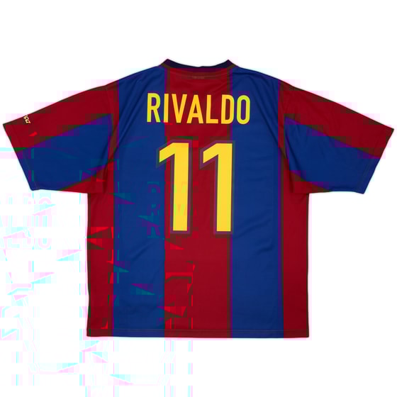 1998-00 Barcelona Basic Home Shirt Rivaldo #11 - 8/10 - (L)