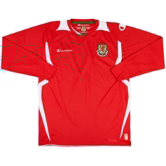 2008-10 Wales Home L/S Shirt - 8/10 - (XL)