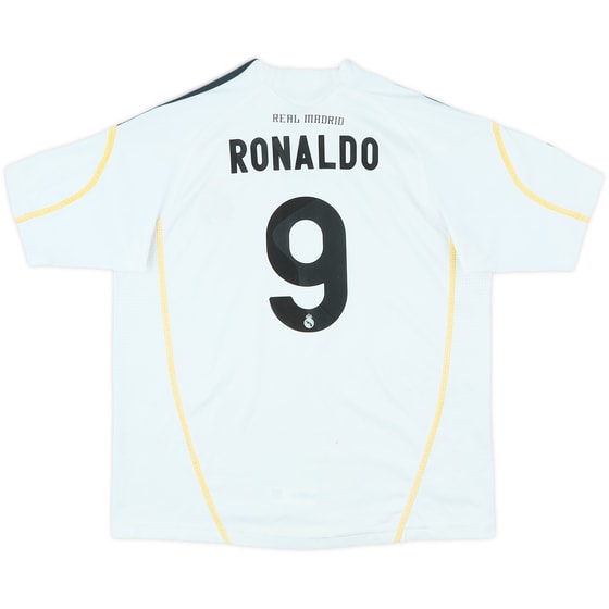 2009-10 Real Madrid Home Shirt Ronaldo #9 - 7/10 - (S.Boys)