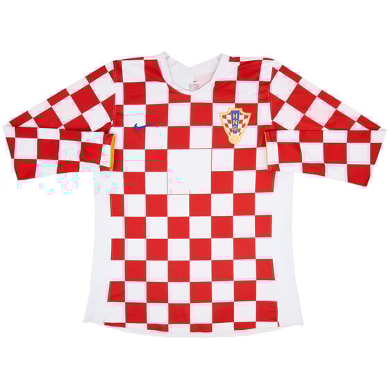 2008-09 Croatia Player Issue Home L/S Shirt - 9/10 - (XL)