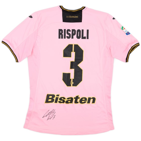 2016-17 Palermo Match Issue Signed Home Shirt Rispoli #3
