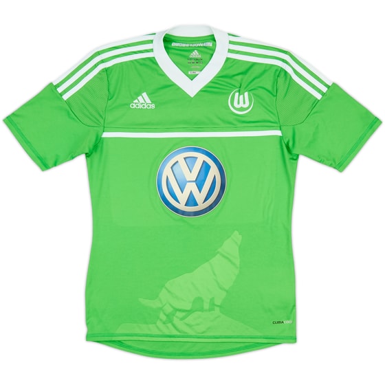 2012-13 Wolfsburg Squad Signed Home Shirt - 8/10 - (S)