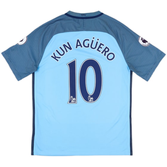 2016-17 Manchester City Home Shirt Kun Aguero #10 - 10/10 - (M)