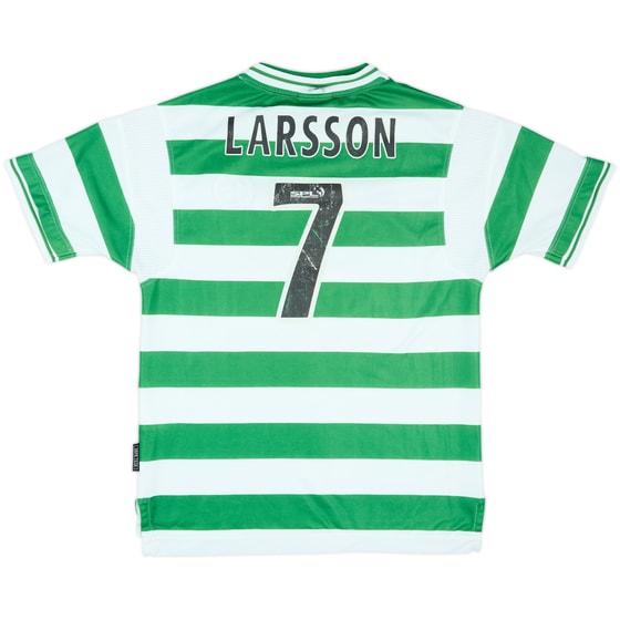 1999-01 Celtic Home Shirt Larsson #7 - 6/10 - (M)