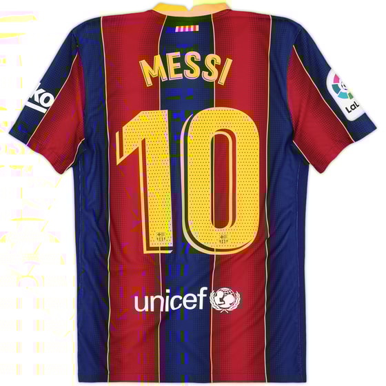 2020-21 Barcelona Authentic Home Shirt Messi #10 - 10/10 - (S)