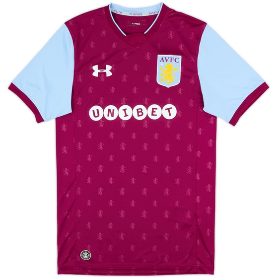 2017-18 Aston Villa Home Shirt - 8/10 - (S)