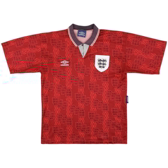 1993-95 England Away Shirt - 7/10 - (XL)