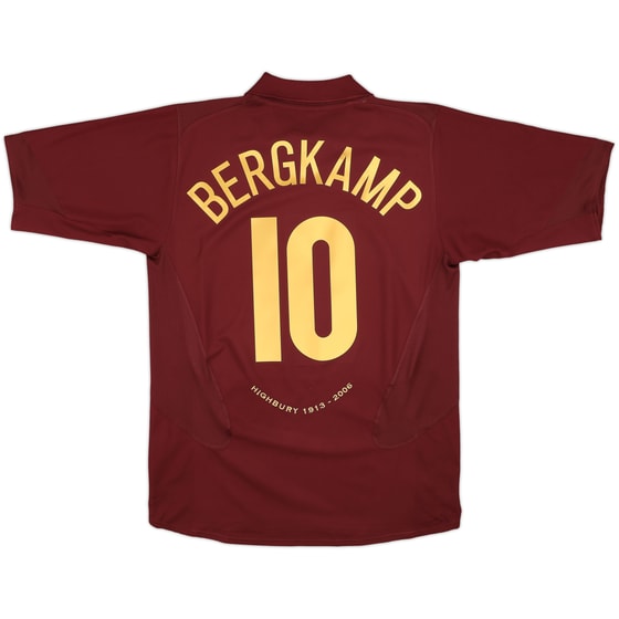 2005-06 Arsenal Home Shirt Bergkamp #10 - 8/10 - (L)