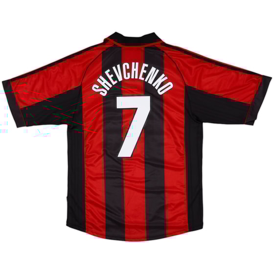1998-00 AC Milan Home Shirt Shevchenko #7 - 9/10 - (M)