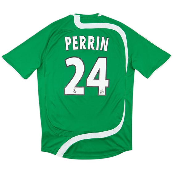 2007-08 Saint Etienne Home Shirt Perrin #24 - 9/10 - (S)
