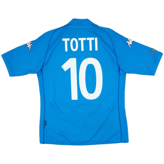 2002 Italy Basic Home Shirt Totti #10 - 9/10 - (L)