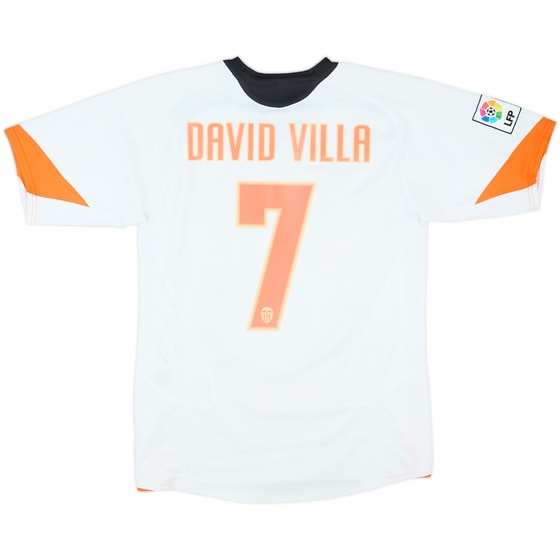 2005-06 Valencia Home Shirt David Villa #7 - 8/10 - (S)