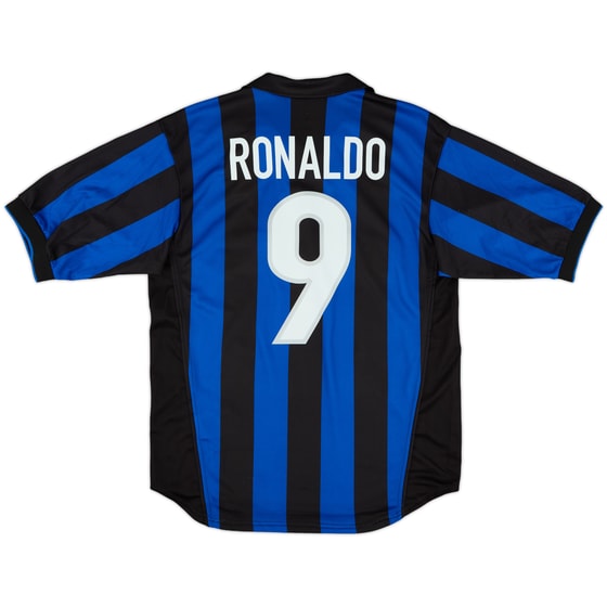 1998-99 Inter Milan Home Shirt Ronaldo #9 - 9/10 - (S)